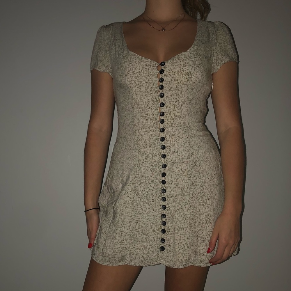 Urban Outfitters Buttoned Polka Dot Dress